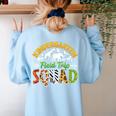 Kindergarten Zoo Field Trip Squad Matching Teacher Students Women's Sweatshirt Back Print Light Blue Kindergarten Zoo Field Trip Squad Matching Teacher Students Women's Sweatshirt Back Print Light Blue