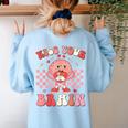 Kiss Your Brain Valentines Test Day Teacher Squad Kids Women's Sweatshirt Back Print Light Blue Kiss Your Brain Valentines Test Day Teacher Squad Kids Women's Sweatshirt Back Print Light Blue