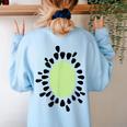 Kiwi Easy Costume Halloween Fruit Lover School Teacher Fun Women's Sweatshirt Back Print Light Blue Kiwi Easy Costume Halloween Fruit Lover School Teacher Fun Women's Sweatshirt Back Print Light Blue