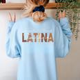 Latina Teacher Maestra Educated & Latino Teachers Women Women's Sweatshirt Back Print Light Blue Latina Teacher Maestra Educated & Latino Teachers Women Women's Sweatshirt Back Print Light Blue