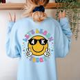 Lets Learn Today Shirt Smile Face 4K Teacher Back To School Women's Sweatshirt Back Print Light Blue Lets Learn Today Shirt Smile Face 4K Teacher Back To School Women's Sweatshirt Back Print Light Blue