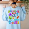 Let's Explore Under The Sea Back To School Student Teacher Women's Sweatshirt Back Print Light Blue Let's Explore Under The Sea Back To School Student Teacher Women's Sweatshirt Back Print Light Blue