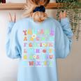 You Are Letters Alphabet Learn ABCs Inspiration Teacher Life Women's Sweatshirt Back Print Light Blue You Are Letters Alphabet Learn ABCs Inspiration Teacher Life Women's Sweatshirt Back Print Light Blue