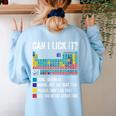Can I Lick It Periodic Table Of Elements Science Teacher Women's Sweatshirt Back Print Light Blue Can I Lick It Periodic Table Of Elements Science Teacher Women's Sweatshirt Back Print Light Blue