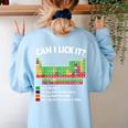 Can I Lick It Periodic Table Shirt Science Chemistry Teacher Women's Sweatshirt Back Print Light Blue Can I Lick It Periodic Table Shirt Science Chemistry Teacher Women's Sweatshirt Back Print Light Blue