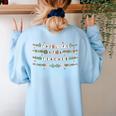 The Life Of a Teacher Teacher Bracelets Elementary School Women's Sweatshirt Back Print Light Blue