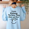 I Love Explaining The Same Thing Teacher Lie Party Women's Sweatshirt Back Print Light Blue I Love Explaining The Same Thing Teacher Lie Party Women's Sweatshirt Back Print Light Blue