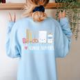 I Love School Supplies Teacher Shirt Women's Sweatshirt Back Print Light Blue I Love School Supplies Teacher Shirt Women's Sweatshirt Back Print Light Blue