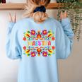 Maestra Cinco De Mayo Spanish Mexican Teacher Women's Sweatshirt Back Print Light Blue Maestra Cinco De Mayo Spanish Mexican Teacher Women's Sweatshirt Back Print Light Blue