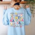 In My Maestra Era Spanish Bilingual Teacher First Day Women's Sweatshirt Back Print Light Blue