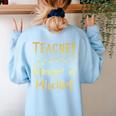 Magical Teacher Manager Of Mischief Birthday Family Party Women's Sweatshirt Back Print Light Blue Magical Teacher Manager Of Mischief Birthday Family Party Women's Sweatshirt Back Print Light Blue