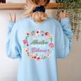 Maslow Before Blooms SPED Teacher School Psychologist Retro Men Women Women's Sweatshirt Back Print Light Blue Maslow Before Blooms SPED Teacher School Psychologist Retro Men Women Women's Sweatshirt Back Print Light Blue
