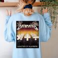Matematica Master Of Numbers Math Teachers Puppets Parody Women's Sweatshirt Back Print Light Blue