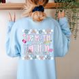 The Math Aint Mathin Meme Show Your Work Floral Math Teacher Women's Sweatshirt Back Print Light Blue The Math Aint Mathin Meme Show Your Work Floral Math Teacher Women's Sweatshirt Back Print Light Blue