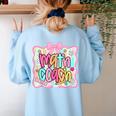 Math Coach Back To School Math Teacher Women's Sweatshirt Back Print Light Blue Math Coach Back To School Math Teacher Women's Sweatshirt Back Print Light Blue