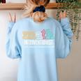 Math Interventionist Teacher Mathematics Women's Sweatshirt Back Print Light Blue Math Interventionist Teacher Mathematics Women's Sweatshirt Back Print Light Blue