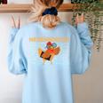 Math Nerd The Mathemachicken a Math Teacher Women's Sweatshirt Back Print Light Blue