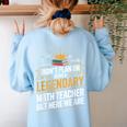 Math Teacher For Algebra Lovers Mathematics Women's Sweatshirt Back Print Light Blue Math Teacher For Algebra Lovers Mathematics Women's Sweatshirt Back Print Light Blue