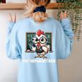 Math Teacher Chicken Mathemachicken Pun Women's Sweatshirt Back Print Light Blue Math Teacher Chicken Mathemachicken Pun Women's Sweatshirt Back Print Light Blue