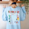 Math Teacher Christmas 12 Days Of Teaching Math Christmas Women's Sweatshirt Back Print Light Blue Math Teacher Christmas 12 Days Of Teaching Math Christmas Women's Sweatshirt Back Print Light Blue