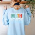 Math Teacher Do Math Not Magic Show Your Work Women's Sweatshirt Back Print Light Blue Math Teacher Do Math Not Magic Show Your Work Women's Sweatshirt Back Print Light Blue