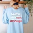 Math Teachers Aren't Mean Women's Sweatshirt Back Print Light Blue Math Teachers Aren't Mean Women's Sweatshirt Back Print Light Blue