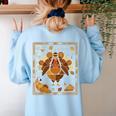 Math Turkey Teacher Thanksgiving Geometric Pi Equation Women's Sweatshirt Back Print Light Blue Math Turkey Teacher Thanksgiving Geometric Pi Equation Women's Sweatshirt Back Print Light Blue