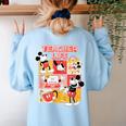 Mickey Mouse Teacher Life Women's Sweatshirt Back Print Light Blue Mickey Mouse Teacher Life Women's Sweatshirt Back Print Light Blue
