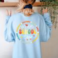 Middle School Crew Back To School For Teacher Women's Sweatshirt Back Print Light Blue Middle School Crew Back To School For Teacher Women's Sweatshirt Back Print Light Blue