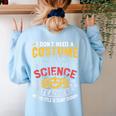 Middle School Science Teacher Halloween Costume For Men Women Women's Sweatshirt Back Print Light Blue