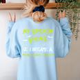 Middle School Teacher Halloween Costume Shirt Lazy Women's Sweatshirt Back Print Light Blue