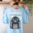 Mole Chemistry Chemist Student Science Teacher Women's Sweatshirt Back Print Light Blue Mole Chemistry Chemist Student Science Teacher Women's Sweatshirt Back Print Light Blue