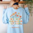 Montessori Teacher Women's Sweatshirt Back Print Light Blue Montessori Teacher Women's Sweatshirt Back Print Light Blue