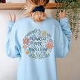 Motivational Progress Over Perfection Back To School Teacher Women's Sweatshirt Back Print Light Blue Motivational Progress Over Perfection Back To School Teacher Women's Sweatshirt Back Print Light Blue