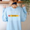 Motivational Progress Over Perfection Back To School Teacher Women's Sweatshirt Back Print Light Blue Motivational Progress Over Perfection Back To School Teacher Women's Sweatshirt Back Print Light Blue