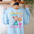 Mouse Teacher If You Give Me A Student I Will Love Them Women's Sweatshirt Back Print Light Blue Mouse Teacher If You Give Me A Student I Will Love Them Women's Sweatshirt Back Print Light Blue