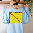 Multiplication Table Chart Math Shirt Teacher Student Outfit For Men Women Girls Kids Women's Sweatshirt Back Print Light Blue Multiplication Table Chart Math Shirt Teacher Student Outfit For Men Women Girls Kids Women's Sweatshirt Back Print Light Blue