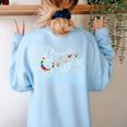 Music Is For Everyone Music Teacher Women's Sweatshirt Back Print Light Blue Music Is For Everyone Music Teacher Women's Sweatshirt Back Print Light Blue