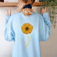 Music Teacher Shirt Sunflower Music Notes Musician Singer Women's Sweatshirt Back Print Light Blue Music Teacher Shirt Sunflower Music Notes Musician Singer Women's Sweatshirt Back Print Light Blue
