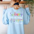 Music Teacher So Happy To See Your Face Back To School Women's Sweatshirt Back Print Light Blue Music Teacher So Happy To See Your Face Back To School Women's Sweatshirt Back Print Light Blue