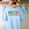 National Board Certified Teacher Minimalist Apple T-Shirt For Men Women Women's Sweatshirt Back Print Light Blue National Board Certified Teacher Minimalist Apple T-Shirt For Men Women Women's Sweatshirt Back Print Light Blue