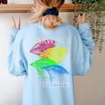 Nerdy Darwin's Finches Evolution Science Biology Teacher Women's Sweatshirt Back Print Light Blue Nerdy Darwin's Finches Evolution Science Biology Teacher Women's Sweatshirt Back Print Light Blue