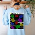 Nerdy Forms Nanotubes Chemistry Teacher Geek Women's Sweatshirt Back Print Light Blue