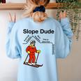 Nerdy Slope Dude Geometry Algebra Math Teacher Women's Sweatshirt Back Print Light Blue Nerdy Slope Dude Geometry Algebra Math Teacher Women's Sweatshirt Back Print Light Blue