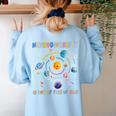 Neurodiversity Is Out Of This World Space Autism Teacher Women's Sweatshirt Back Print Light Blue