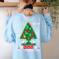 Oh Chemistree Scientist Chemical Christmas Xmas Teacher Women's Sweatshirt Back Print Light Blue