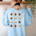 Order Of Operations Thanksgiving Quiz Math Teacher Women's Sweatshirt Back Print Light Blue Order Of Operations Thanksgiving Quiz Math Teacher Women's Sweatshirt Back Print Light Blue