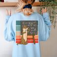 Otter Professor Teacher Teaching Maths Mathematics Women's Sweatshirt Back Print Light Blue Otter Professor Teacher Teaching Maths Mathematics Women's Sweatshirt Back Print Light Blue