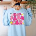 In My Para Era Teacher Back To School First Day Of School Women's Sweatshirt Back Print Light Blue In My Para Era Teacher Back To School First Day Of School Women's Sweatshirt Back Print Light Blue