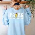 Para Squad Paraprofessional Para Teacher Women's Sweatshirt Back Print Light Blue Para Squad Paraprofessional Para Teacher Women's Sweatshirt Back Print Light Blue